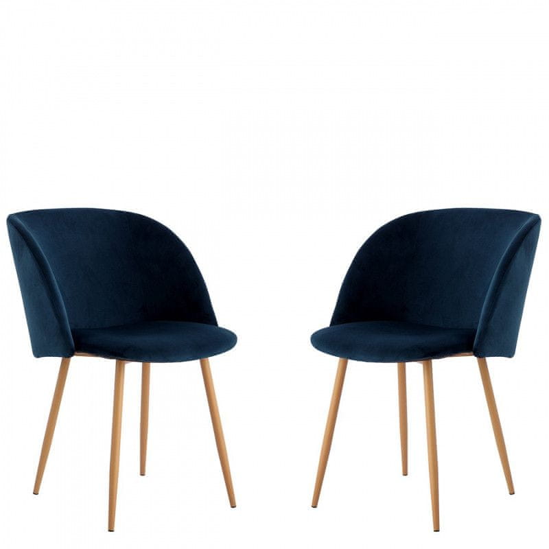 Veneti Set moderných stoličiek DOROTHEA - modrý